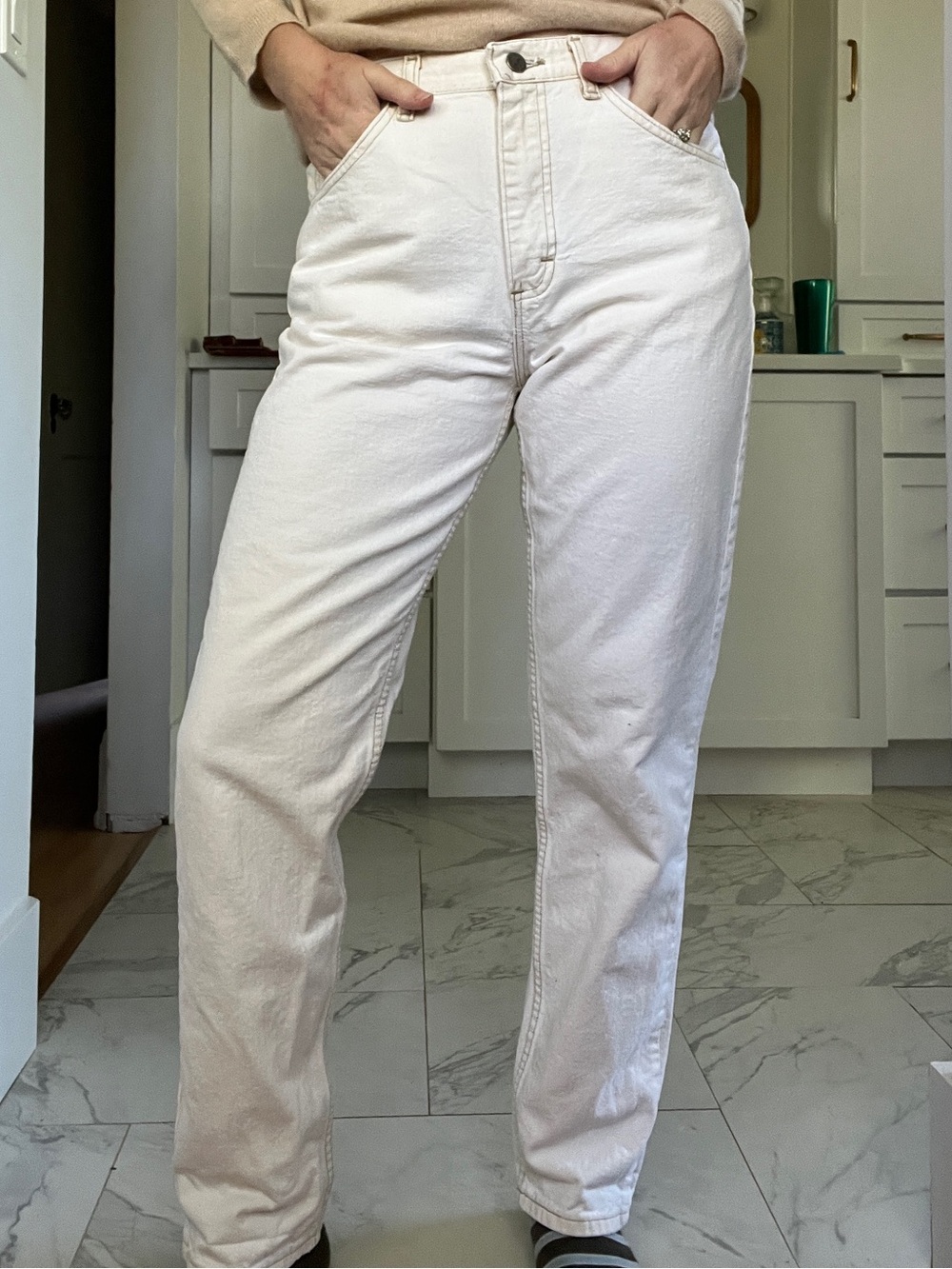 Vintage Riders by Lee Straight-Leg Women’s Jeans in White